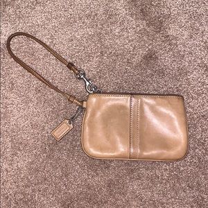 Leather Coach Wristlet